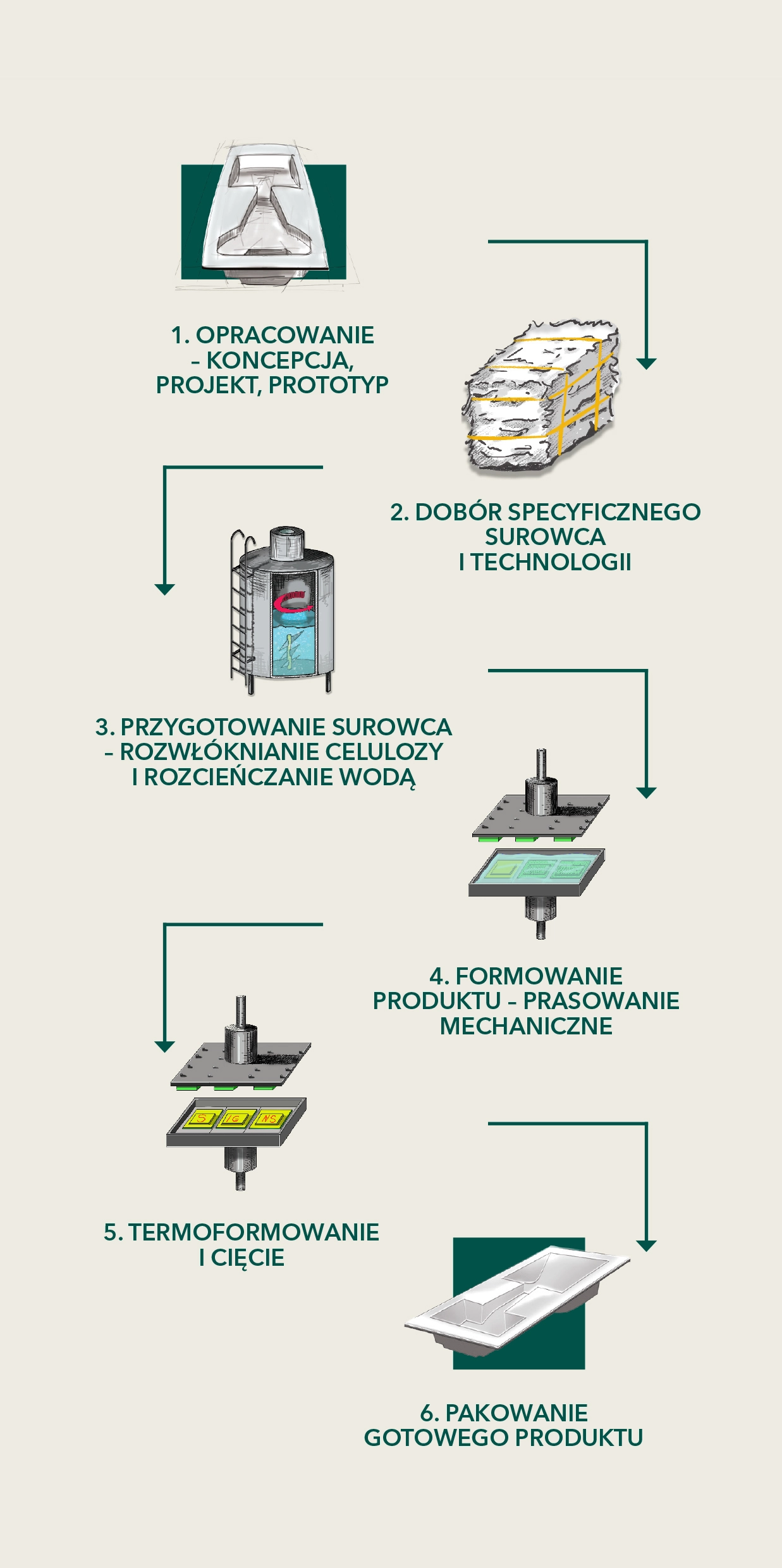 Molded Pulp Packaging production process thermoforming